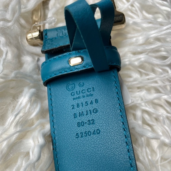 GUCCI  🩵 Logo Belt 80/32 - Picture 3 of 6